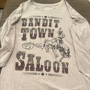 Bandit Town Saloon Womens Shirt - Gray